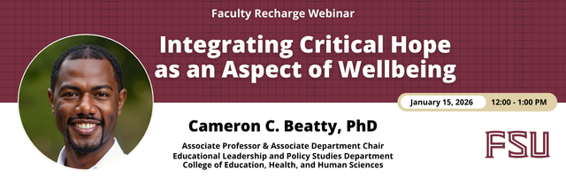 Webinar #7: Integrating Critical Hope as an Aspect of Wellbeing